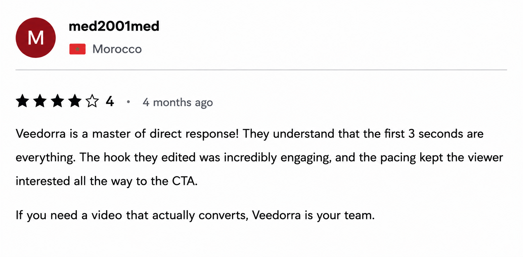 Client review screenshot