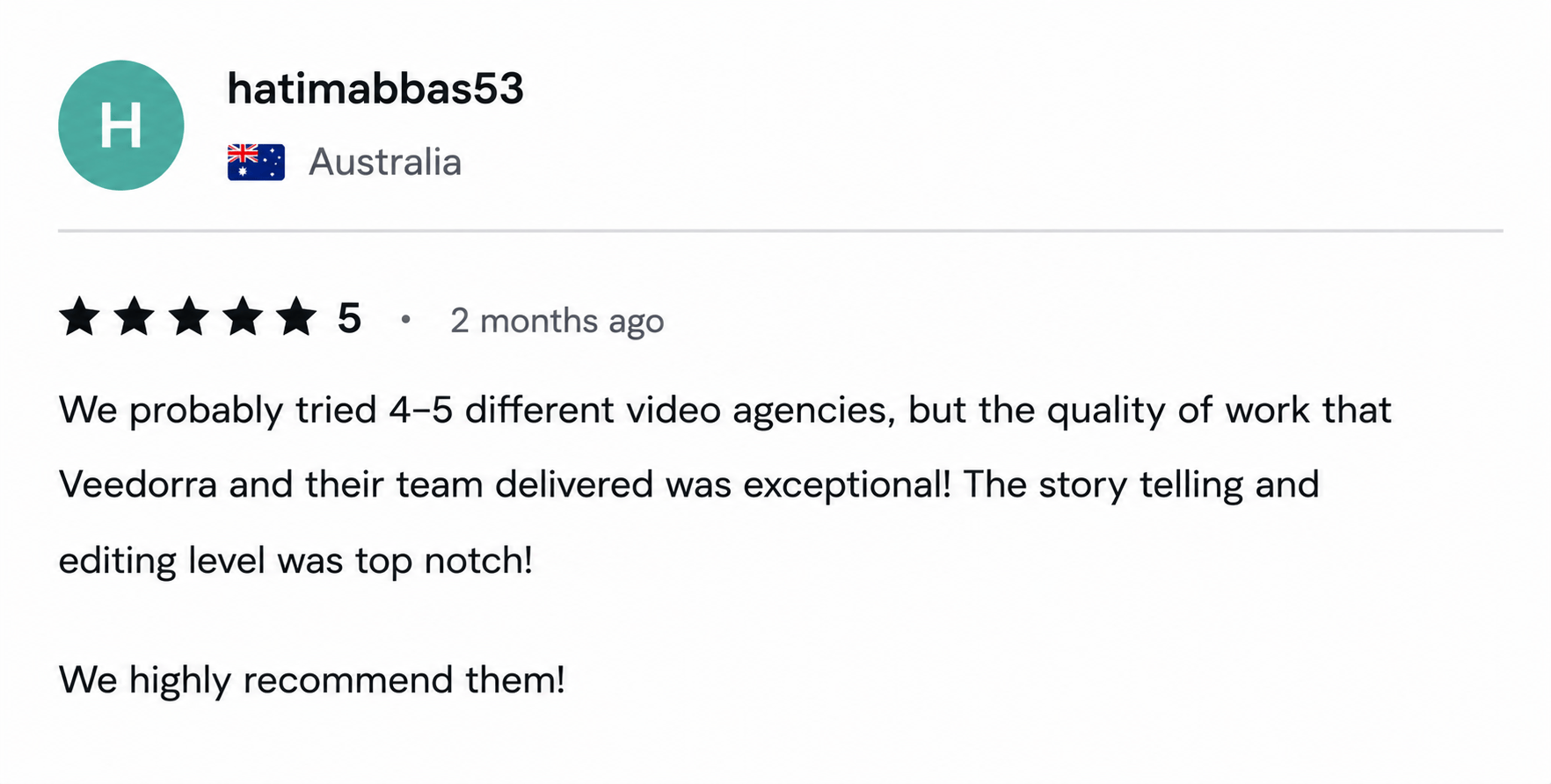 Client review screenshot