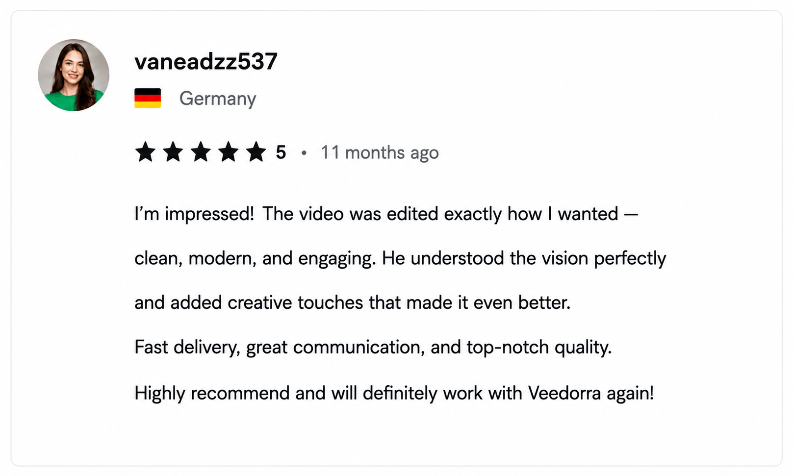 Client review screenshot